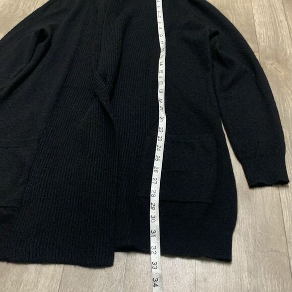 Lord & Taylor 100% Cashmere Minimalist Pocket Open Front Cardigan Sweater - Picture 3 of 6
